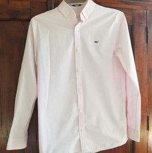 Vineyard Vine, boy size large, pink and white stripes